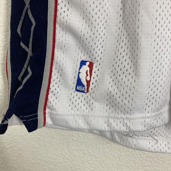 Vintage New Jersey Nets Shorts Mens 46 White Mesh NBA Basketball Champion 90s - Picture 6 of 16